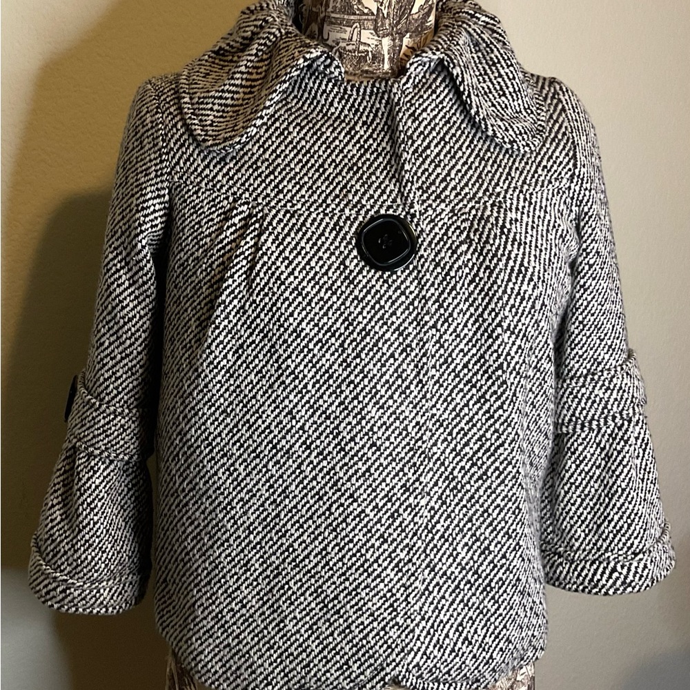 Michelle Wool Tweed Lined Overjacket “Chanel” Style M